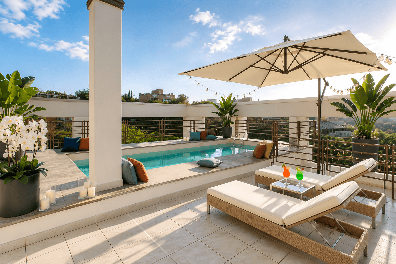 Penthouse con piscina privata